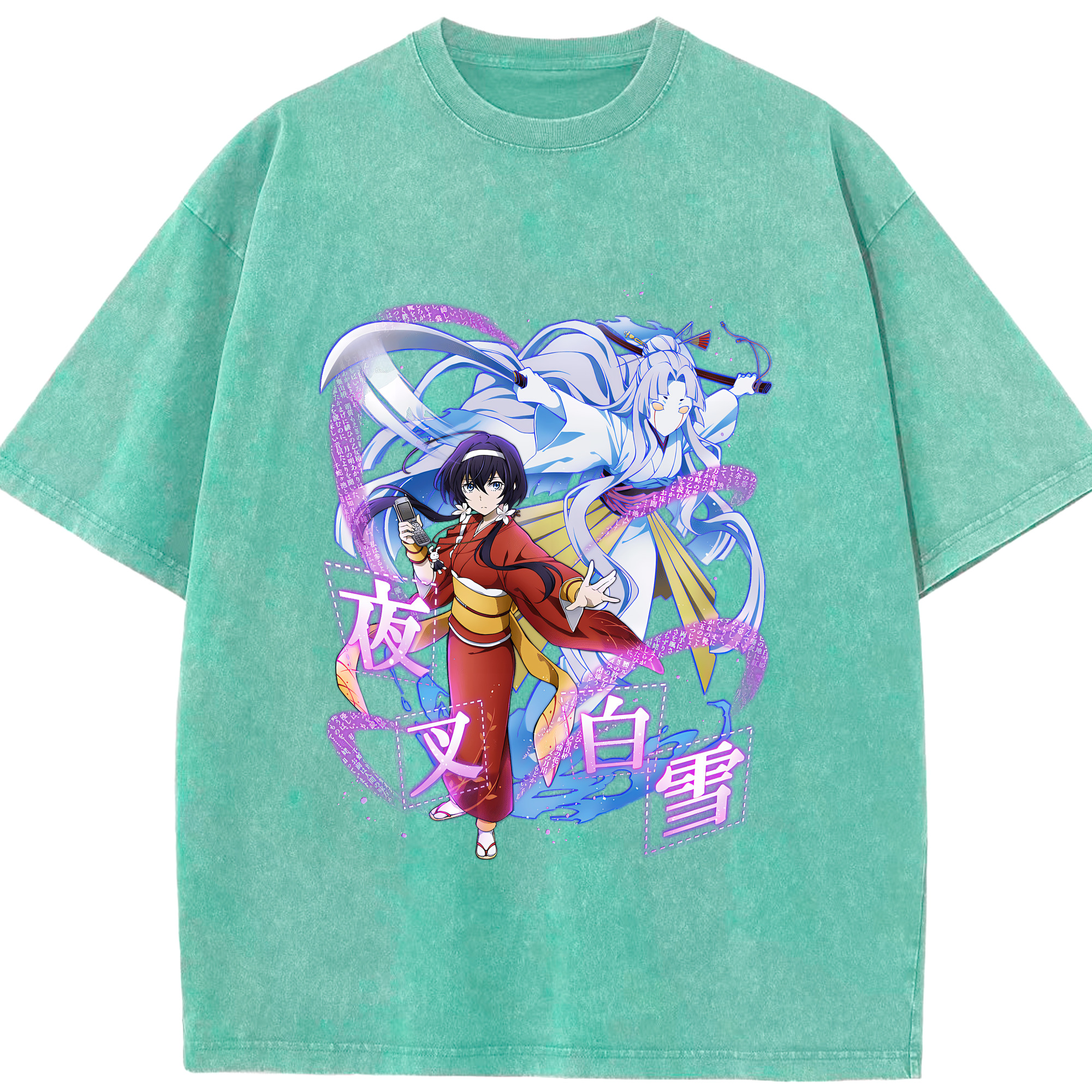 （画像用） 文豪ストレイドッグス Bungo Stray Dogs 綿100% ヴィンテージ風 半袖Tシャツ（フロントプリント）